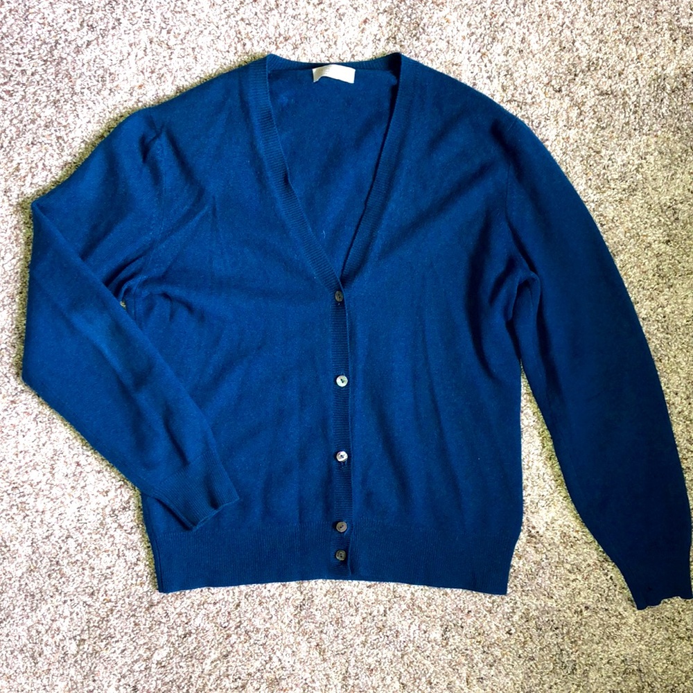 Barrie Scotland Cashmere Cardigan, Teal